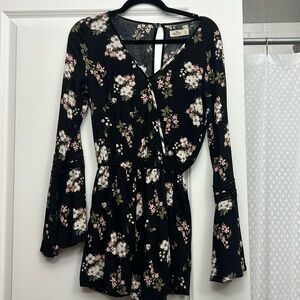Floral hollister romper